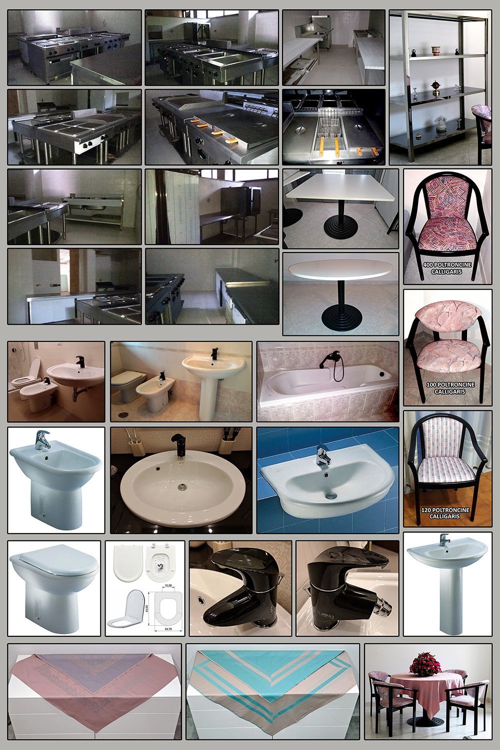 Attrezzature-ristorazione-in-svendita-Zanussi-Calligaris-Dolomite-Jacuzzi-Frattini-Zucchi